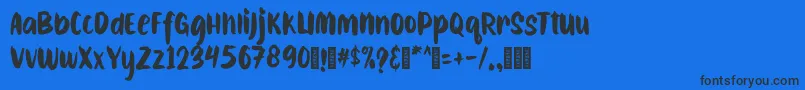 CAIBOJOGRegular Font – Black Fonts on Blue Background