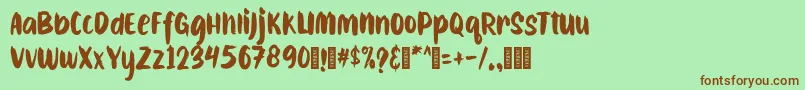 CAIBOJOGRegular Font – Brown Fonts on Green Background