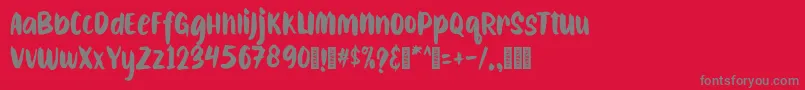 Подробнее о шрифте CAIBOJOGRegular Шрифт CAIBOJOGRegular – серые шрифты на красном фоне