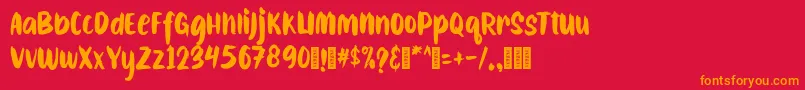 CAIBOJOGRegular Font – Orange Fonts on Red Background