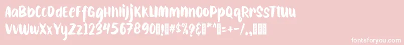 CAIBOJOGRegular Font – White Fonts on Pink Background