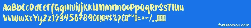 CAIBOJOGRegular Font – Yellow Fonts on Blue Background