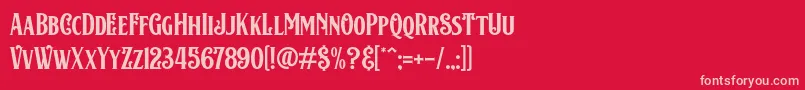 Cairlinn Font – Pink Fonts on Red Background