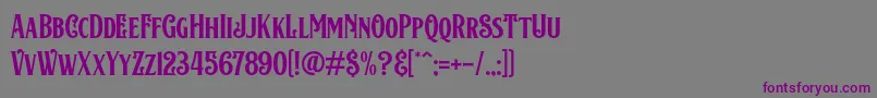Шрифт Cairlinn – фиолетовые шрифты на сером фоне