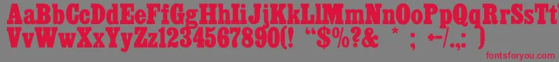 Cairo Font – Red Fonts on Gray Background