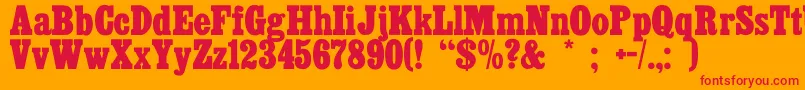Cairo Font – Red Fonts on Orange Background