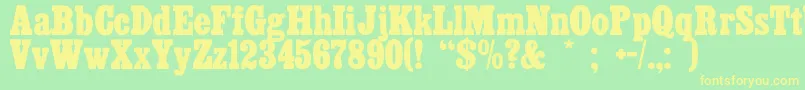 Cairo Font – Yellow Fonts on Green Background