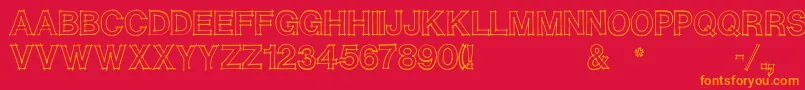 Caitlin Font – Orange Fonts on Red Background