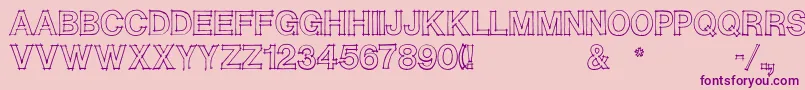 Caitlin Font – Purple Fonts on Pink Background