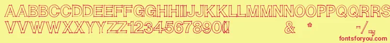 Caitlin Font – Red Fonts on Yellow Background