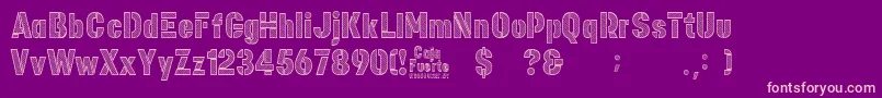 Caja Fuerte Font – Pink Fonts on Purple Background