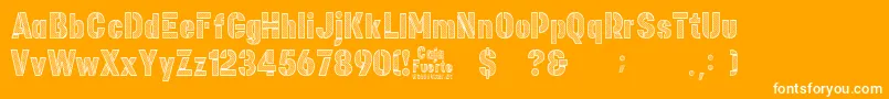 Caja Fuerte Font – White Fonts on Orange Background