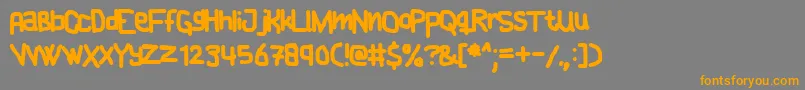 CAKE    Font – Orange Fonts on Gray Background
