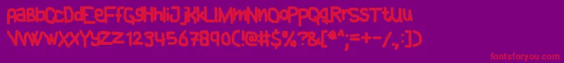 CAKE    Font – Red Fonts on Purple Background