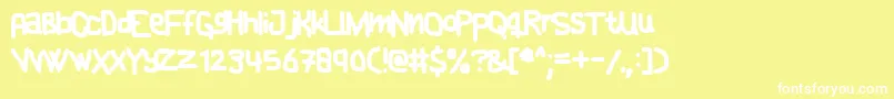 CAKE    Font – White Fonts on Yellow Background