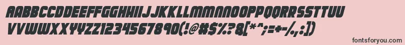 フォントCalamitech Italic – ピンクの背景に黒い文字