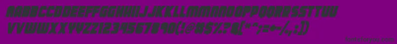 Fonte Calamitech Italic – fontes pretas em um fundo violeta