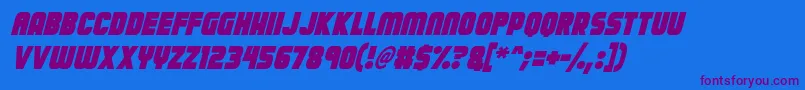 Calamitech Italic Font – Purple Fonts on Blue Background