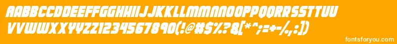 Calamitech Italic Font – White Fonts on Orange Background