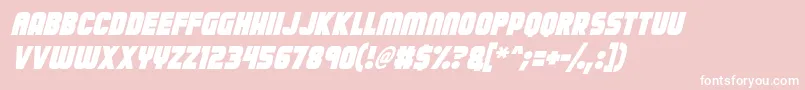 フォントCalamitech Italic – ピンクの背景に白い文字