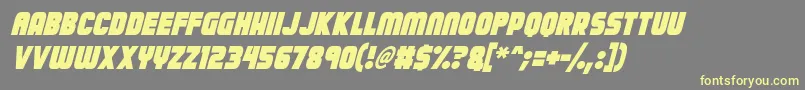 フォントCalamitech Italic – 黄色のフォント、灰色の背景