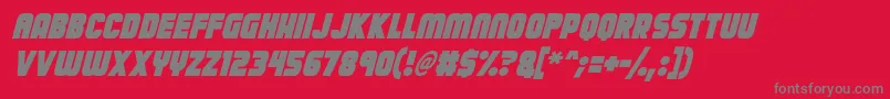 Police Calamitech Italic – polices grises sur fond rouge