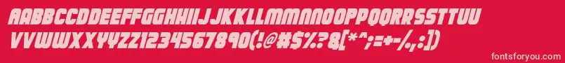 フォントCalamitech Italic – 赤い背景にピンクのフォント