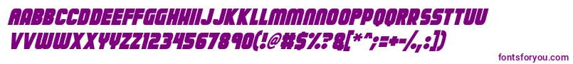 Czcionka Calamitech Italic – fioletowe czcionki