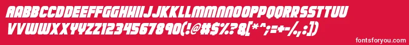 Police Calamitech Italic – polices blanches sur fond rouge