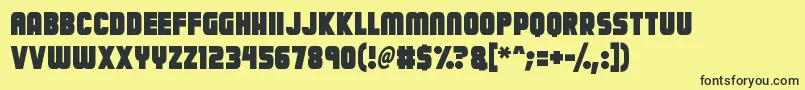 Calamitech Font – Black Fonts on Yellow Background