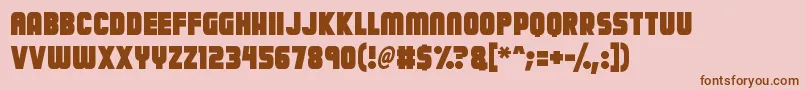 Calamitech Font – Brown Fonts on Pink Background