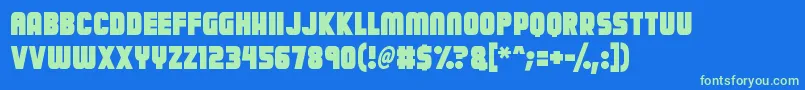 Calamitech Font – Green Fonts on Blue Background