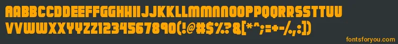 Calamitech Font – Orange Fonts on Black Background