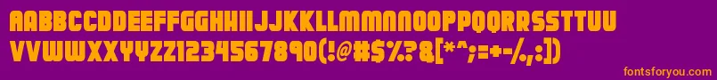 Calamitech Font – Orange Fonts on Purple Background