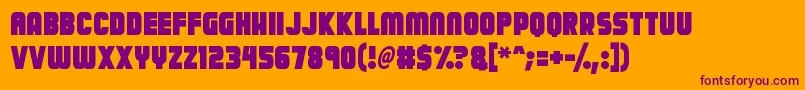 Calamitech Font – Purple Fonts on Orange Background