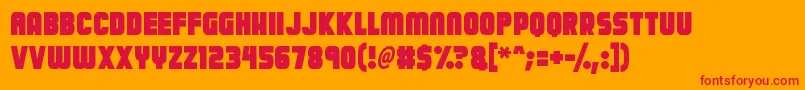 Calamitech Font – Red Fonts on Orange Background