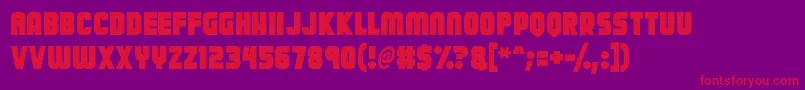 Calamitech Font – Red Fonts on Purple Background