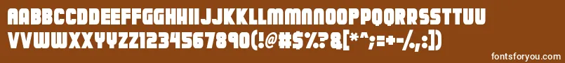 Calamitech Font – White Fonts on Brown Background