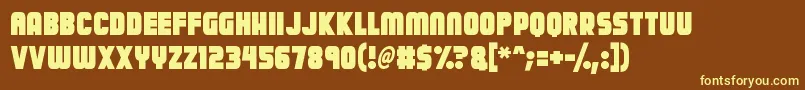 Calamitech Font – Yellow Fonts on Brown Background