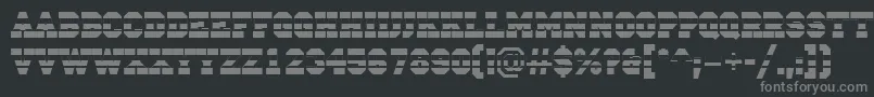 ACampusstrip Font – Gray Fonts on Black Background