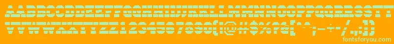 ACampusstrip Font – Green Fonts on Orange Background