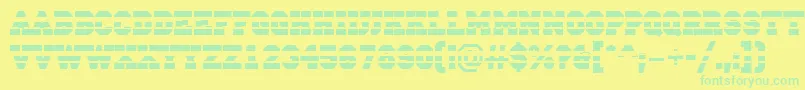 ACampusstrip Font – Green Fonts on Yellow Background