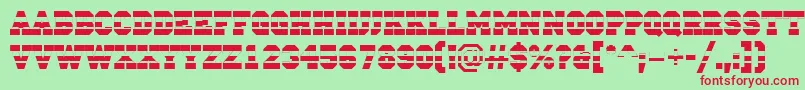 ACampusstrip Font – Red Fonts on Green Background