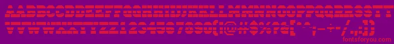フォントACampusstrip – 紫の背景に赤い文字