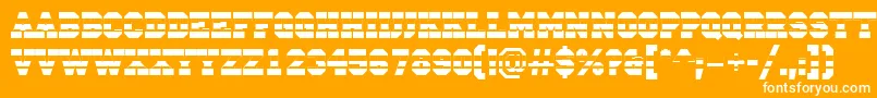 ACampusstrip Font – White Fonts on Orange Background