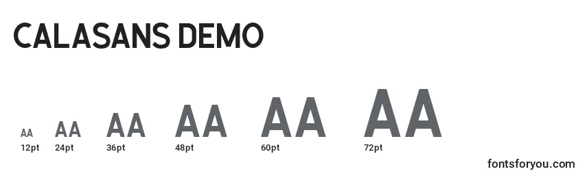 Размеры шрифта Calasans DEMO