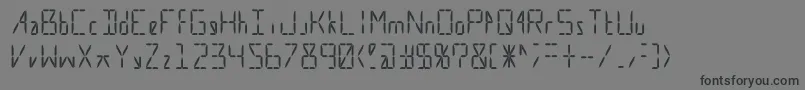 Шрифт Calculate16 Even – чёрные шрифты на сером фоне