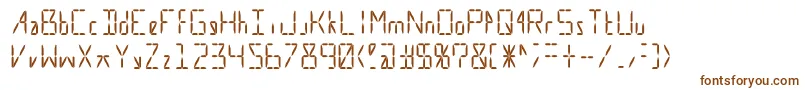 Calculate16 Even Font – Brown Fonts on White Background