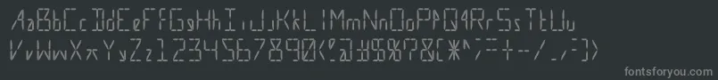 フォントCalculate16 Even – 黒い背景に灰色の文字