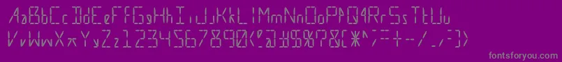 フォントCalculate16 Even – 紫の背景に灰色の文字